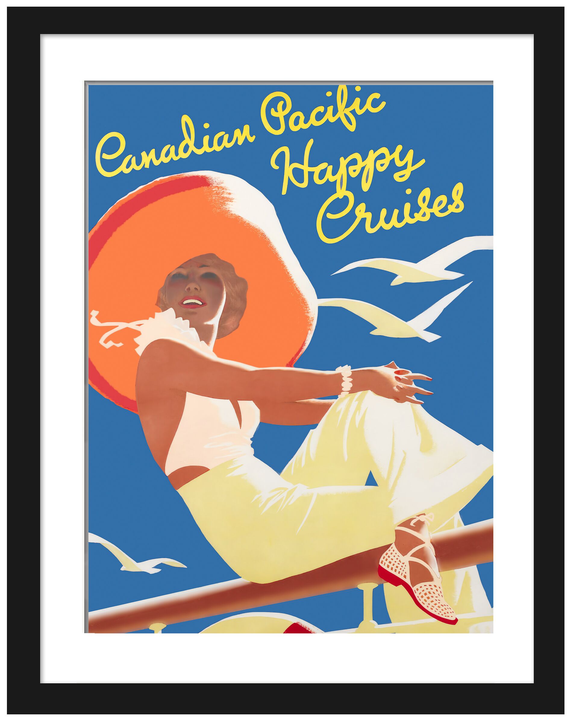 1937 Canadian Pacific Happy Cruises vintage poster reproduction