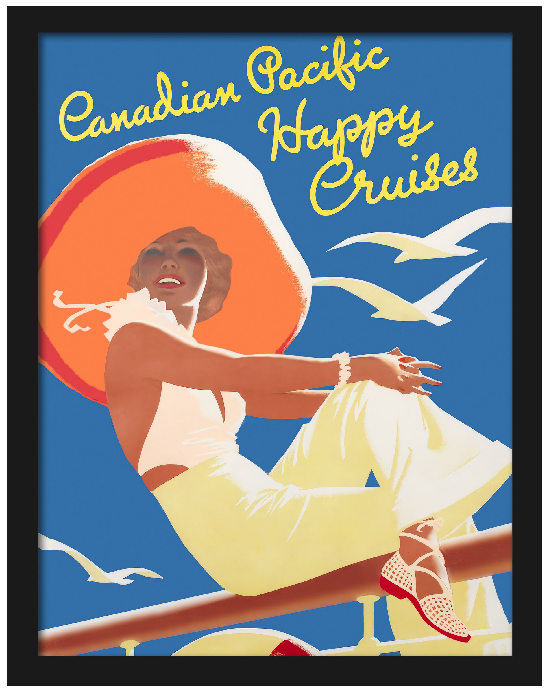 1937 Canadian Pacific Happy Cruises vintage poster reproduction