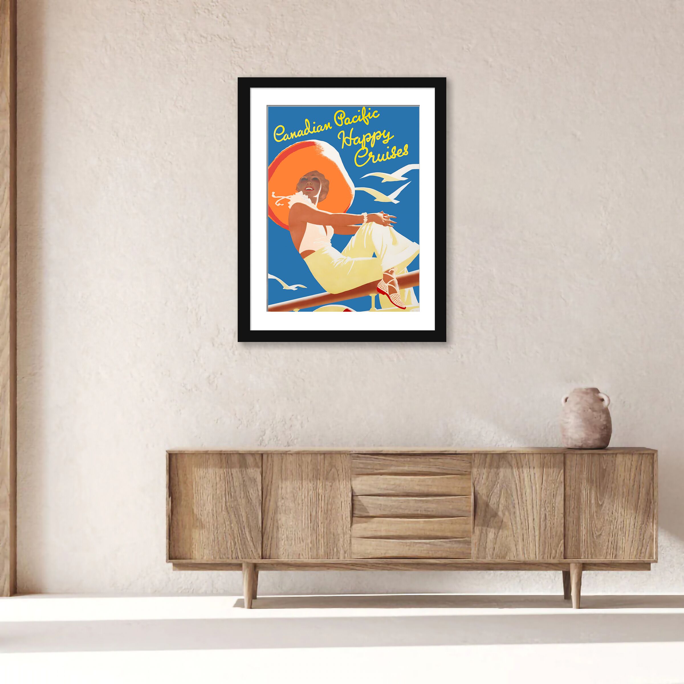 1937 Canadian Pacific Happy Cruises vintage poster reproduction