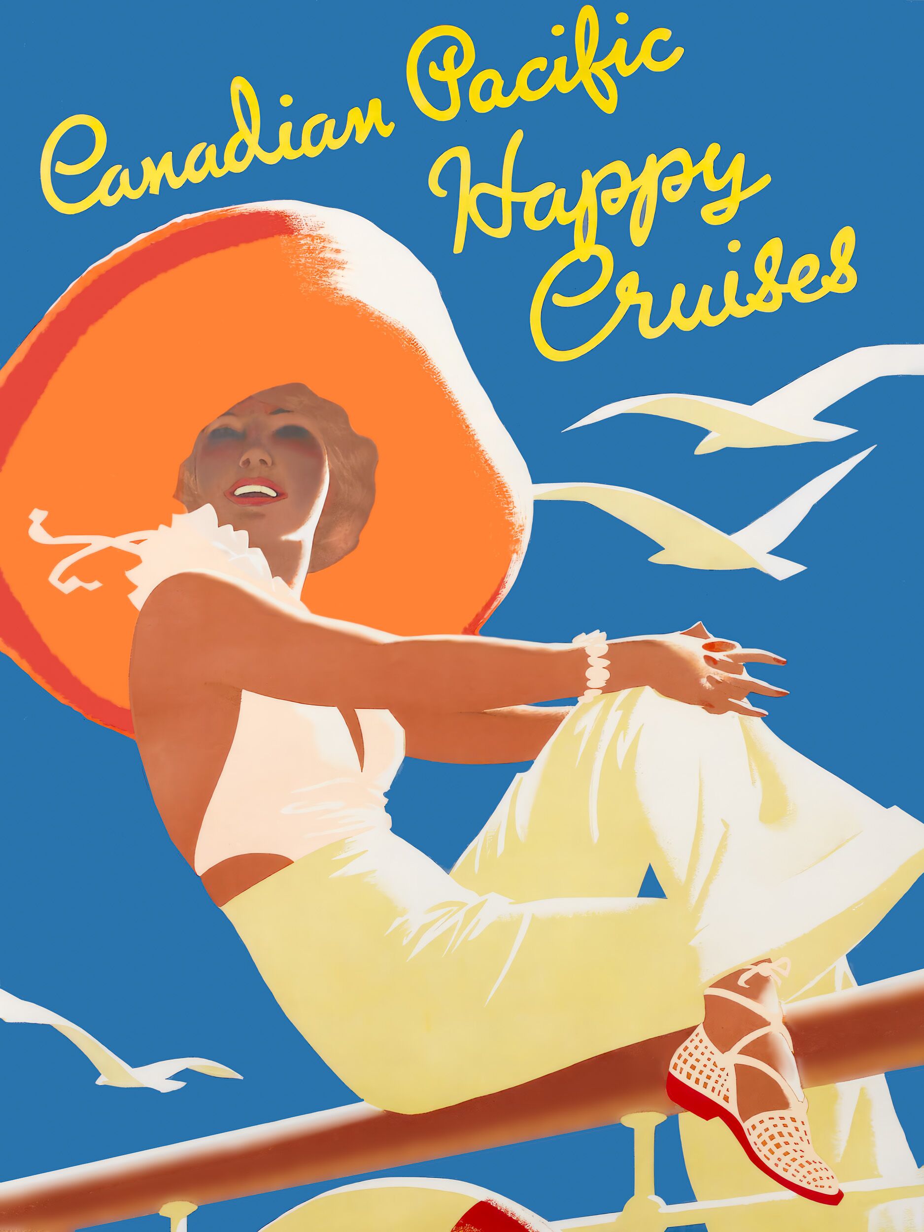 1937 Canadian Pacific Happy Cruises vintage poster reproduction