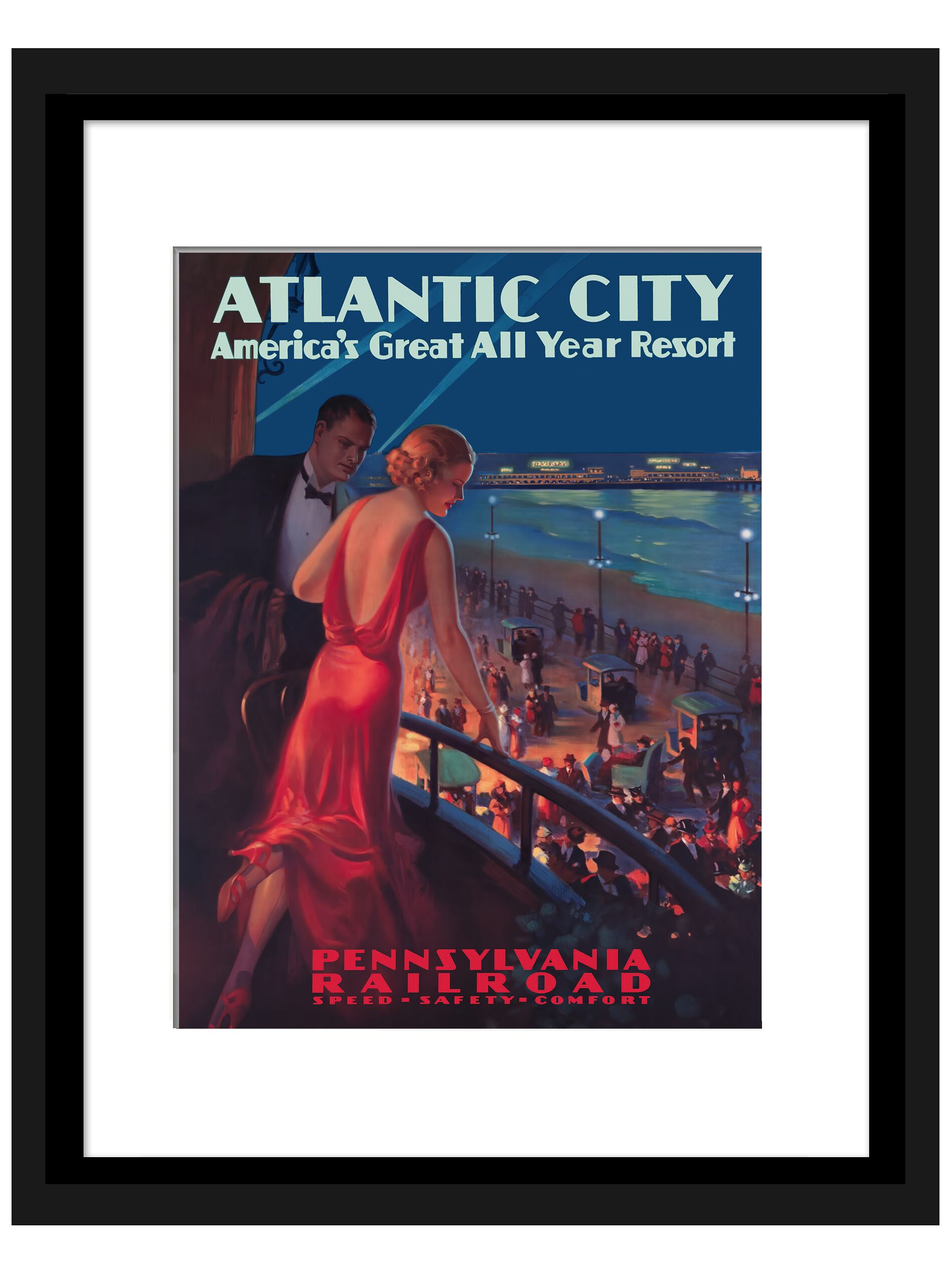 1935 Atlantic City Vintage Travel Poster by Edward Mason Eggleston
