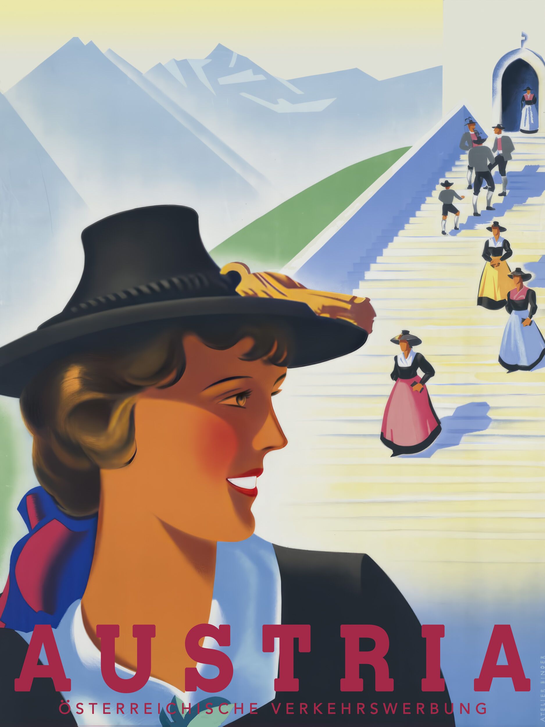 Set of three 1930s vintage Austria travel posters