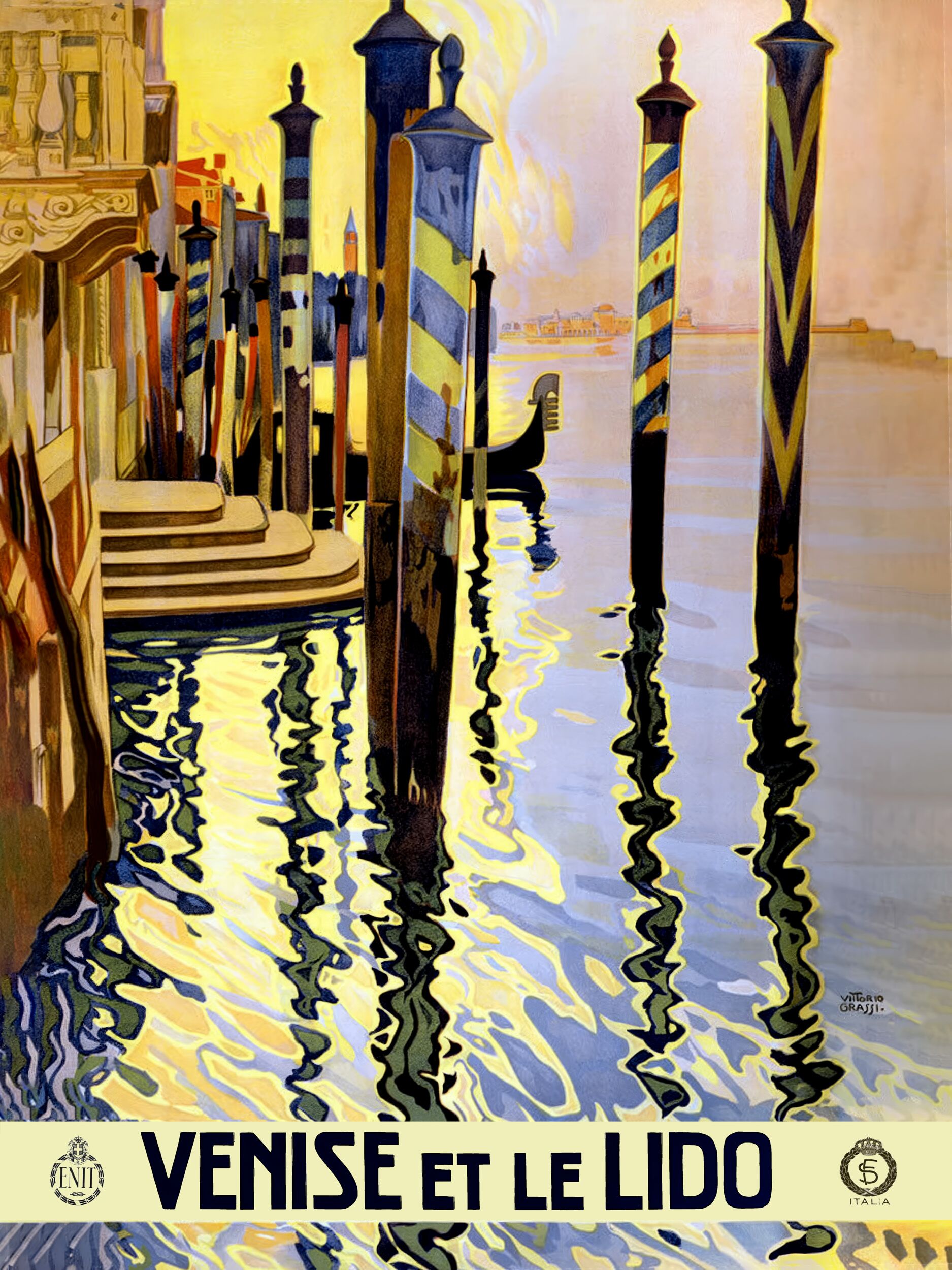 1920 Venise et le Lido Poster by Vittorio Grassi