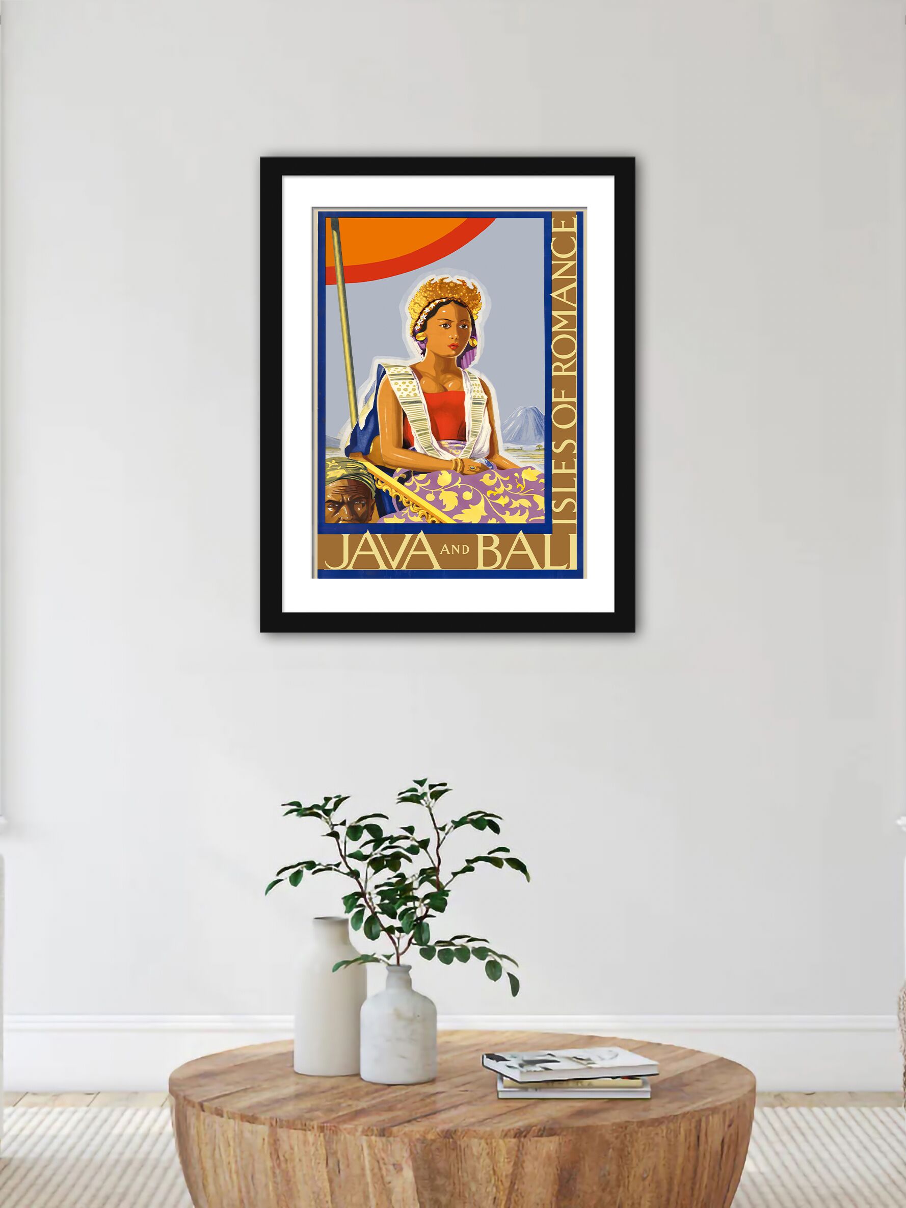 1930s Java and Bali Vintage Travel Poster