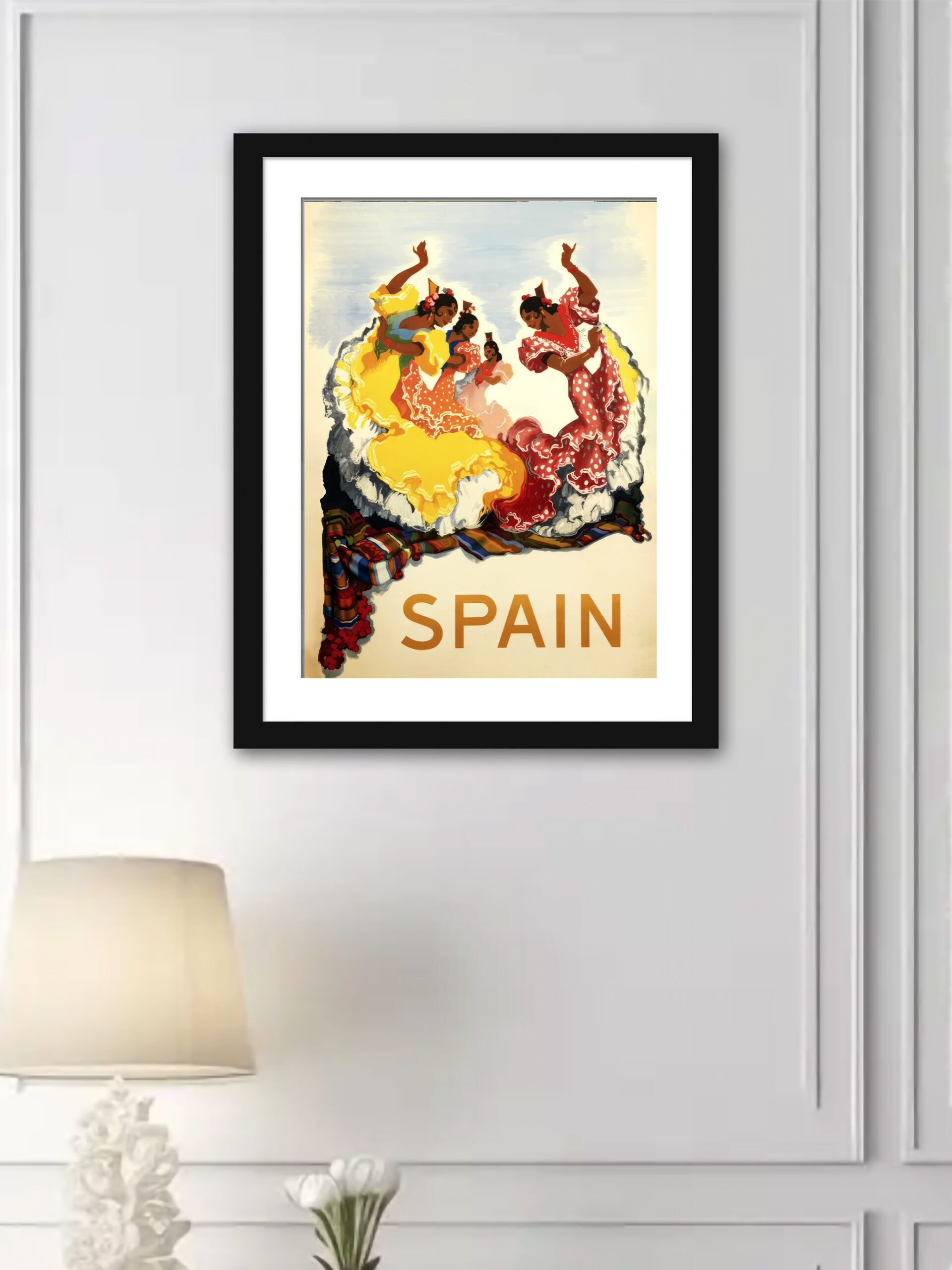 Vintage Spanish Flamenco Dancers Poster